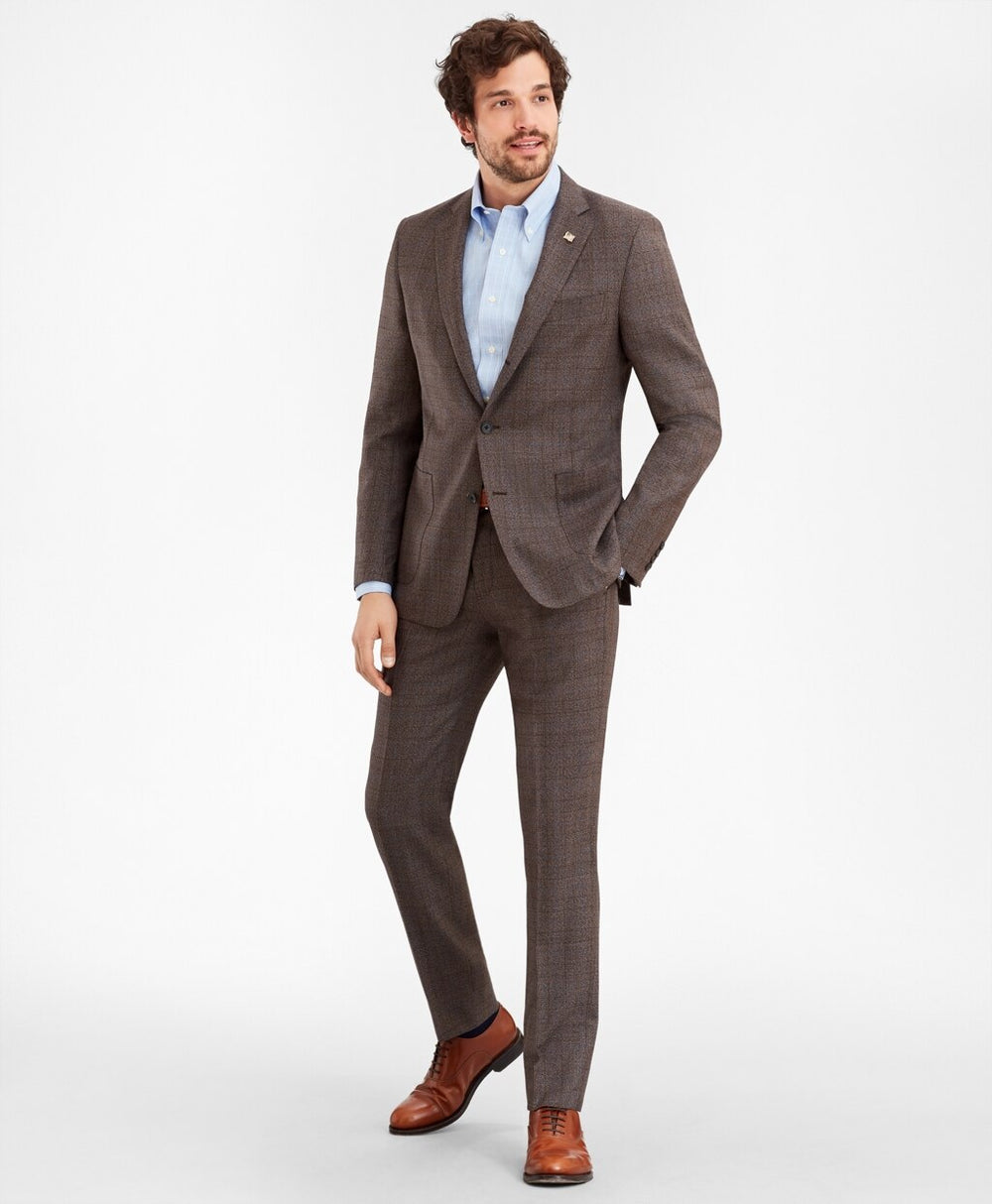 Brooks Brothers Men Regent Fit Three-Button Multi-Plaid 1818 Suit