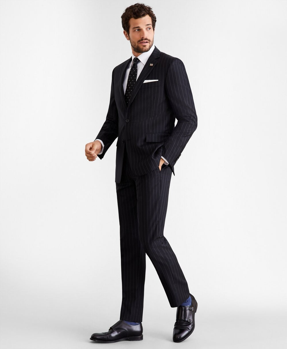 Brooks Brothers Men Regent Fit Two-Button Stripe 1818 Suit