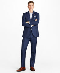 Brooks Brothers Men Milano Fit Three-Button Plaid 1818 Suit