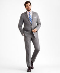 Brooks Brothers Men Regent Fit Two-Button Grey 1818 Suit