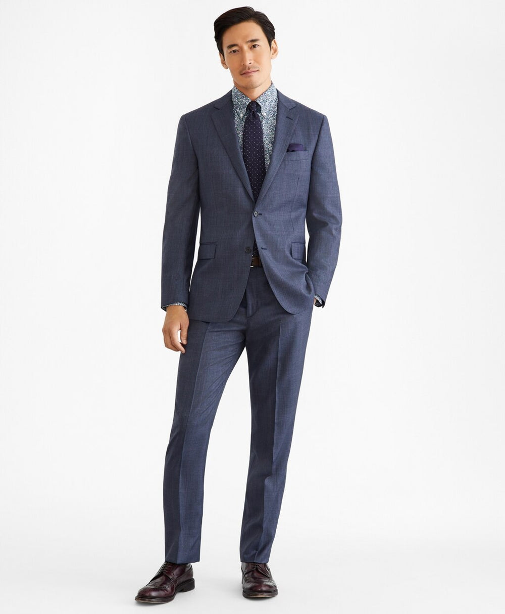 Brooks Brothers Men Regent Fit Two-Button Plaid 1818 Suit