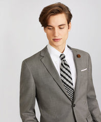Brooks Brothers Men Milano Fit Two-Button Grey 1818 Suit