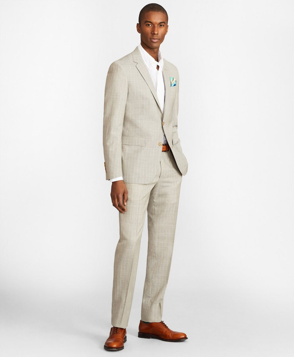 Brooks Brothers Men Milano Fit Stripe 1818 Suit