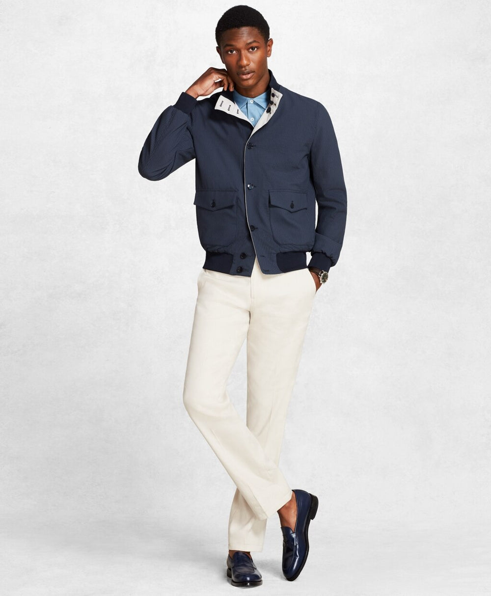 Brooks Brothers Men Golden Fleece® Seersucker Reversible Bomber