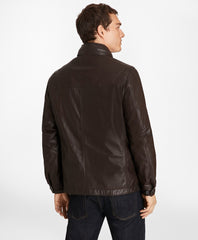 Brooks Brothers Men Reversible Leather Jacket