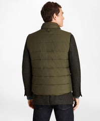 Brooks Brothers Men Water-Repellent Tech Twill Quilted Vest