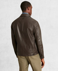 Brooks Brothers Men Golden Fleece® Leather Bomber Jacket