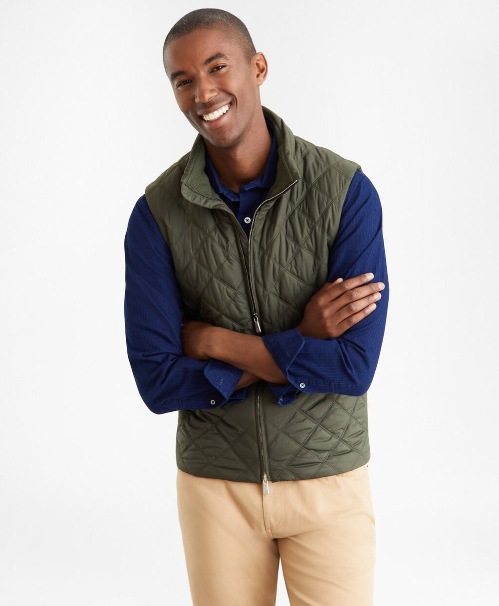 Brooks Brothers Men Diamond Quilted Vest