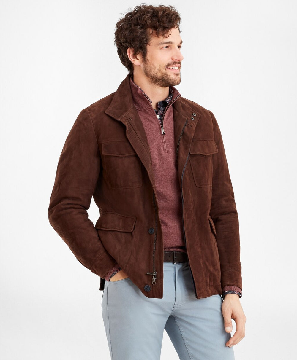 Brooks Brothers Men Suede Field Jacket