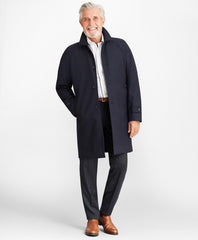 Brooks Brothers Men Water-Repellent Wool Raglan Trench Coat