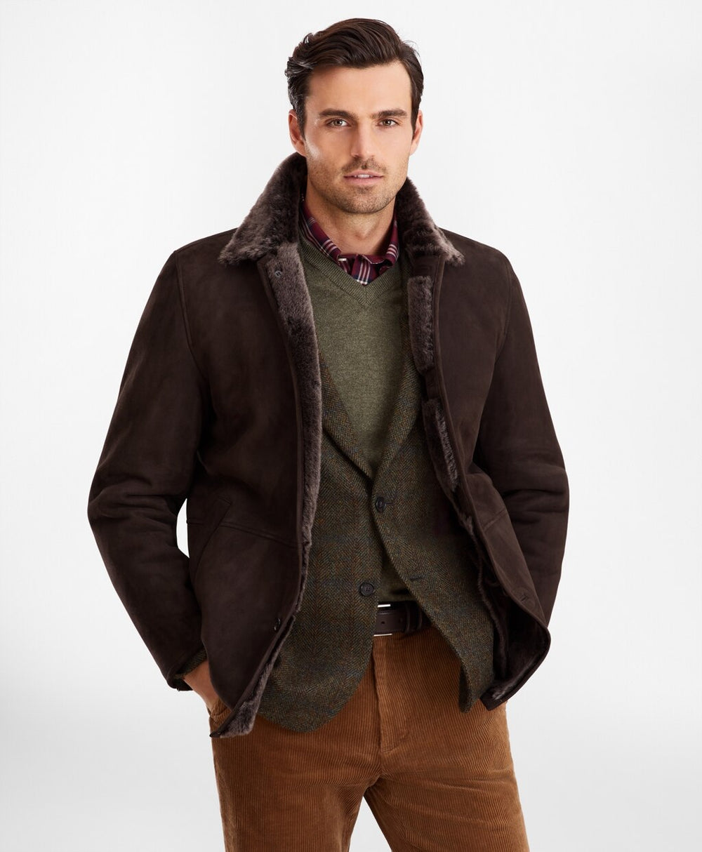 Brooks Brothers Men Shearling Jacket