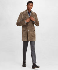 Brooks Brothers Men Golden Fleece® Double-Breasted Corduroy Topcoat