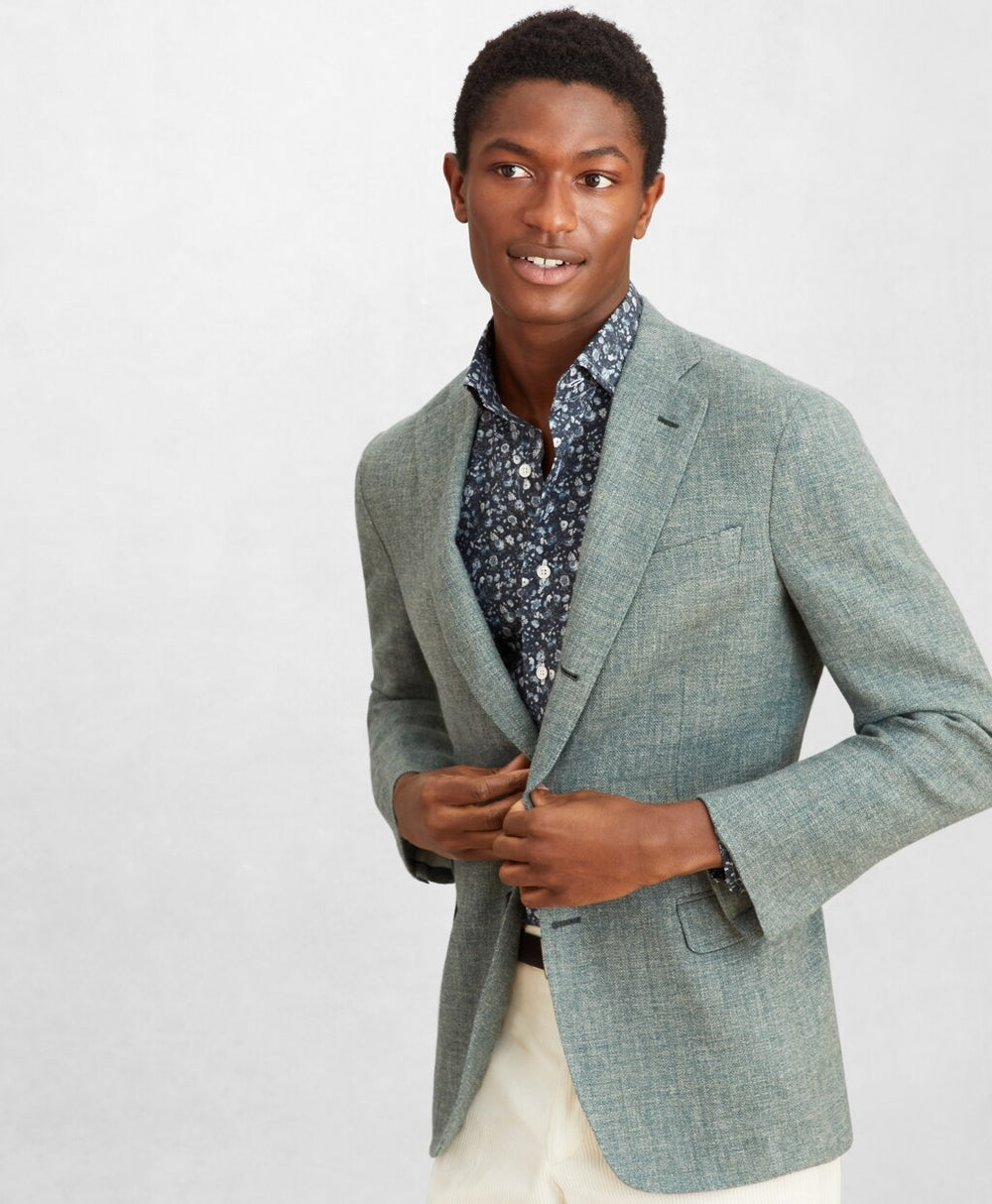 Brooks Brothers Men Golden Fleece® Three-Button Basketweave Sport Coat