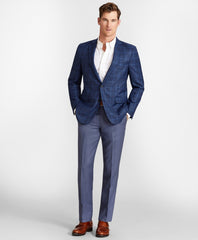 Brooks Brothers Men Regent Fit Hopsack Windowpane Sport Coat