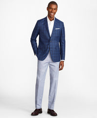 Brooks Brothers Men Milano Fit Hopsack Windowpane Sport Coat