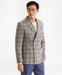 Brooks Brothers Men Regent Fit Double-Breasted Check Sport Coat
