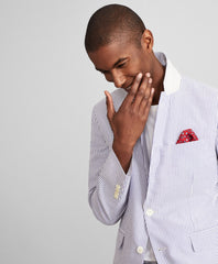 Brooks Brothers Men Milano Fit Stripe Seersucker Sport Coat