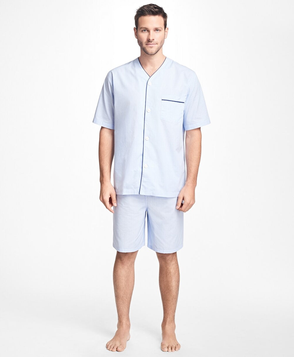Brooks Brothers Men Glen Plaid Short Pajamas