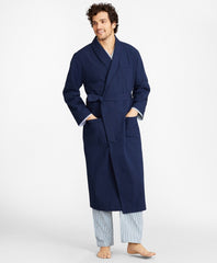 Brooks Brothers Men Seersucker Tonal Stripe Robe