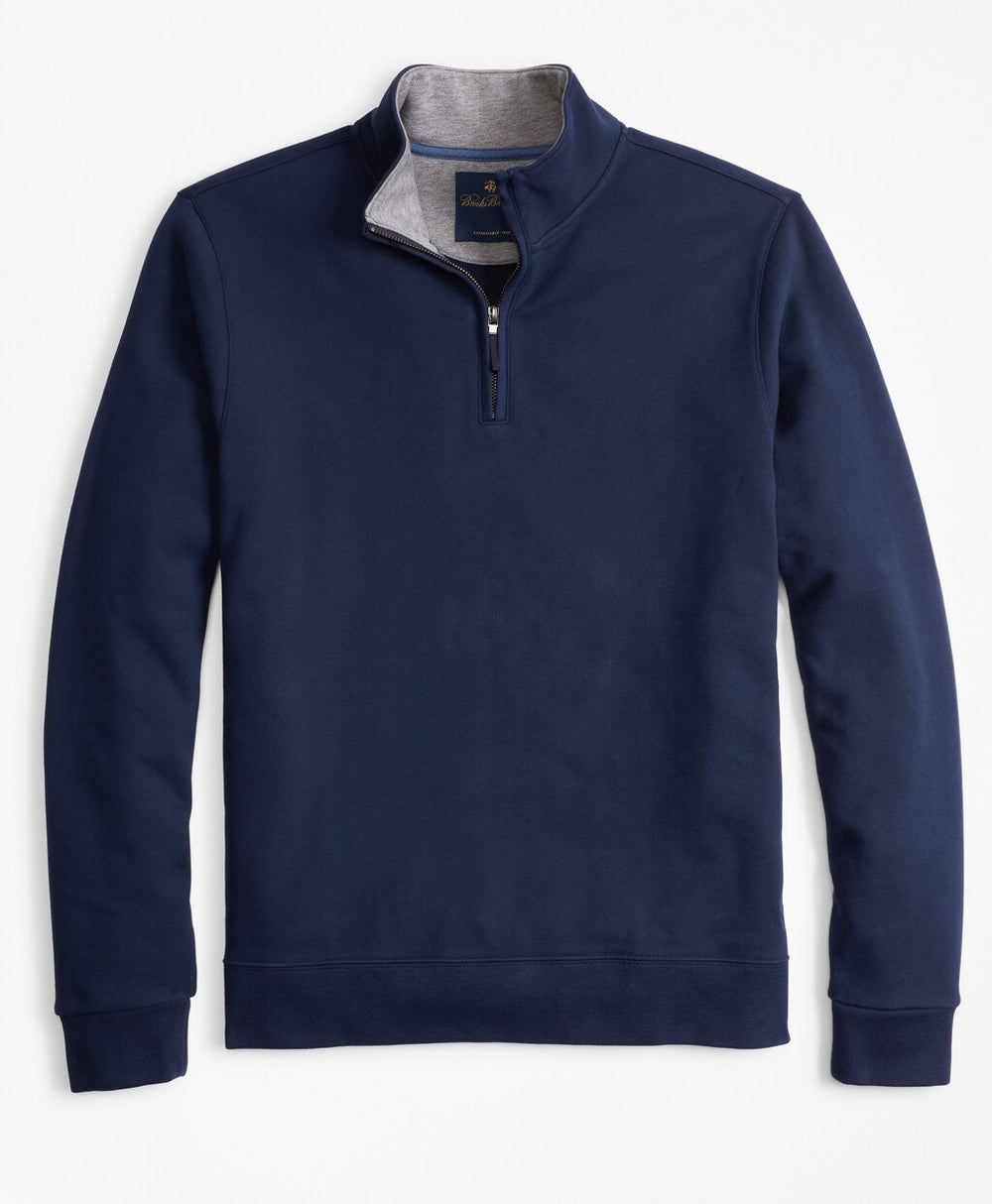 Brooks Brothers Men French Terry Half-Zip