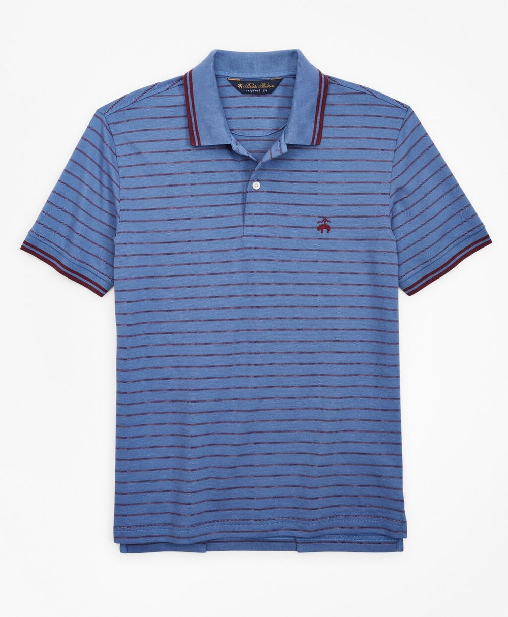 Brooks Brothers Men Original Fit Jacquard Stripe Polo Shirt