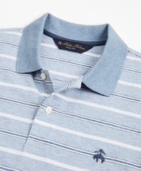 Brooks Brothers Men Slim Fit Cotton and Linen Stripe Polo Shirt