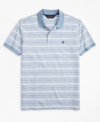Brooks Brothers Men Original Fit Cotton and Linen Stripe Polo Shirt