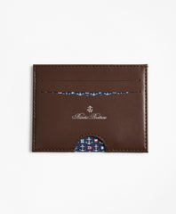 Brooks Brothers Men Embossed Leather Card Case