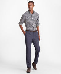 Brooks Brothers Men Soho Fit Indigo Double-Pleat Pants