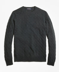 Brooks Brothers Men Cashmere Cable Crewneck Sweater