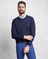 Brooks Brothers Men Golden Fleece® 3-D Knit Fine-Gauge Merino Crewneck Sweater