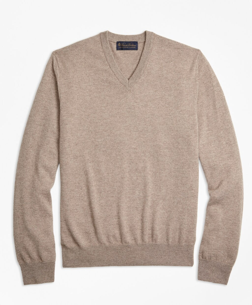 Brooks Brothers Men V-Neck Cashmere Sweater
