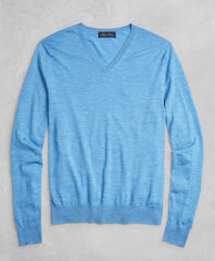 Brooks Brothers Men Golden Fleece® 3-D Knit Fine-Gauge Merino V-Neck Sweater