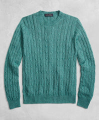 Brooks Brothers Men Golden Fleece® 3-D Knit Cable Crewneck Sweater