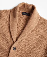 Brooks Brothers Men Camel Hair Shawl Collar Cardigan