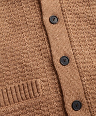 Brooks Brothers Men Camel Hair Shawl Collar Cardigan