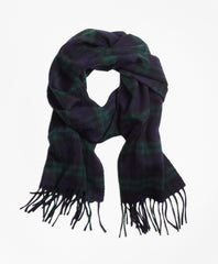 Brooks Brothers Men Cashmere Black Watch Scarf