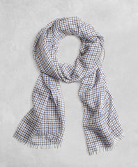 Brooks Brothers Men Golden Fleece® Cashmere Silk Gingham Scarf