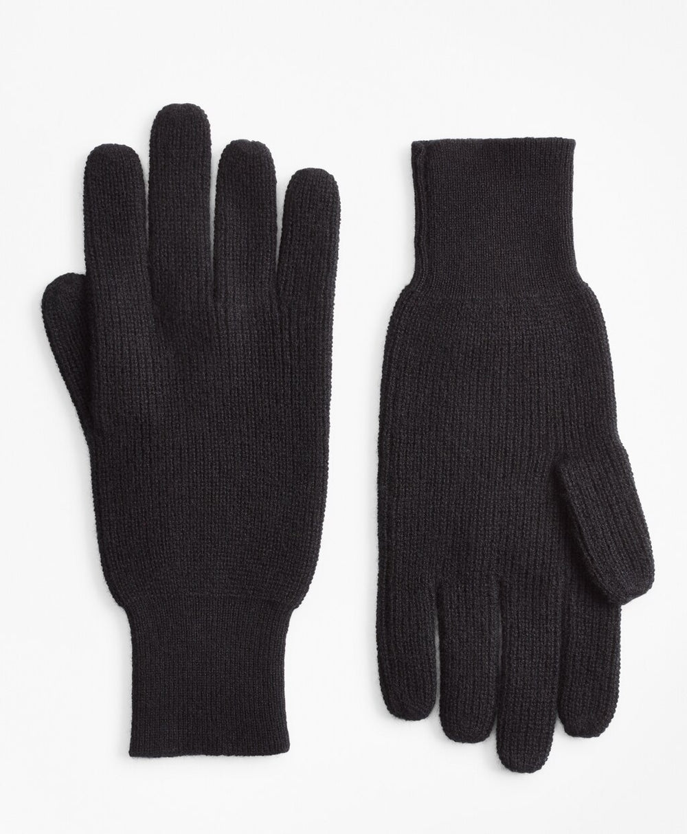 Brooks Brothers Men Ribbed Cashmere Gloves