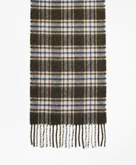 Brooks Brothers Men Olive Tartan Scarf