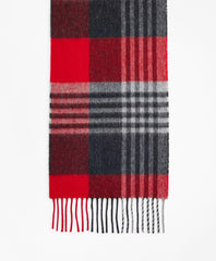 Brooks Brothers Men Red Tartan Scarf