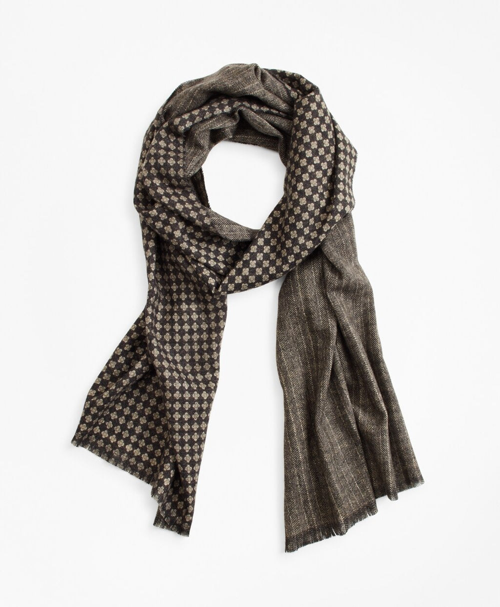 Brooks Brothers Men Double-Faced Cashmere Scarf