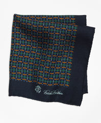 Brooks Brothers Men Plaid Links and Duck Pocket Square