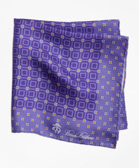 Brooks Brothers Men Tonal Medallion Pocket Square