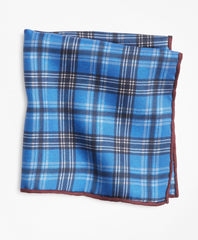 Brooks Brothers Men Medallion Plaid Pocket Square