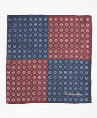 Brooks Brothers Men Medallion Plaid Pocket Square
