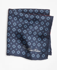 Brooks Brothers Men Medallion Plaid Pocket Square