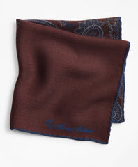 Brooks Brothers Men Patchwork Flannel Pocket Square