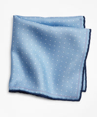 Brooks Brothers Men Seagull and Dot Pocket Square