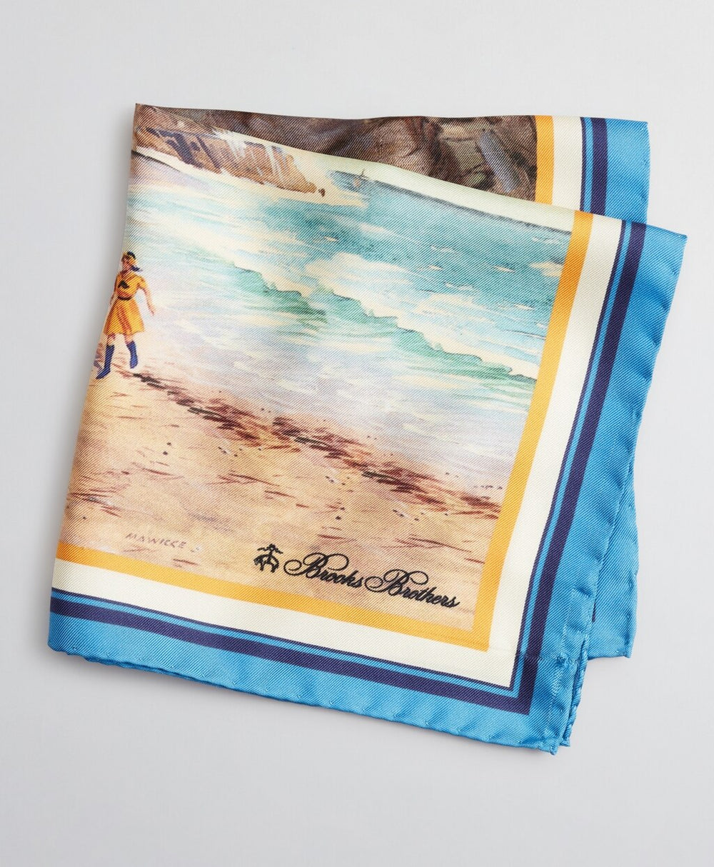 Brooks Brothers Men Limited Edition Archival Collection Spring 1984 Silk Pocket Square